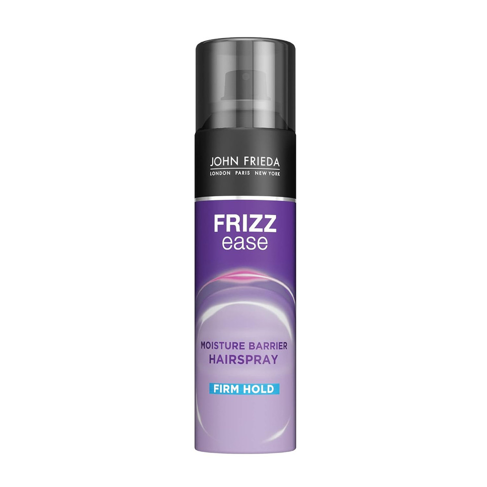 John Frieda Frizz Ease Moisture Barrier Hairspray, Firm Hold Hairspray, Seals Out Moisture, Blocks Frizz, Protects Against Heat, And Keeps Hair Straight With Long-Lasting Hold, 12 Oz