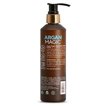 Argan Magic Nourishing Hair Cream - Hydrates, Conditions, And Eliminates Frizz For All Hair Types | Seals In Shine | Made In Usa, Paraben Free, Cruelty Free (8.5 Oz / 2 Pack)
