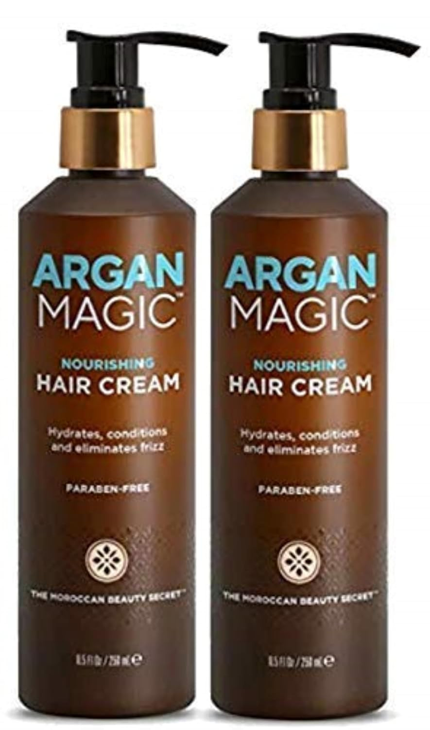 Argan Magic Nourishing Hair Cream - Hydrates, Conditions, And Eliminates Frizz For All Hair Types | Seals In Shine | Made In Usa, Paraben Free, Cruelty Free (8.5 Oz)