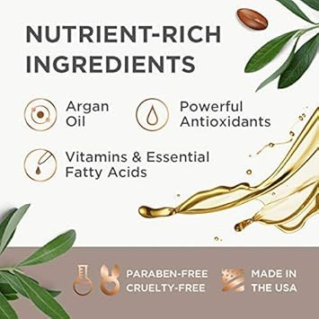 Argan Magic Nourishing Hair Cream - Hydrates, Conditions, And Eliminates Frizz For All Hair Types | Seals In Shine | Made In Usa, Paraben Free, Cruelty Free (8.5 Oz)