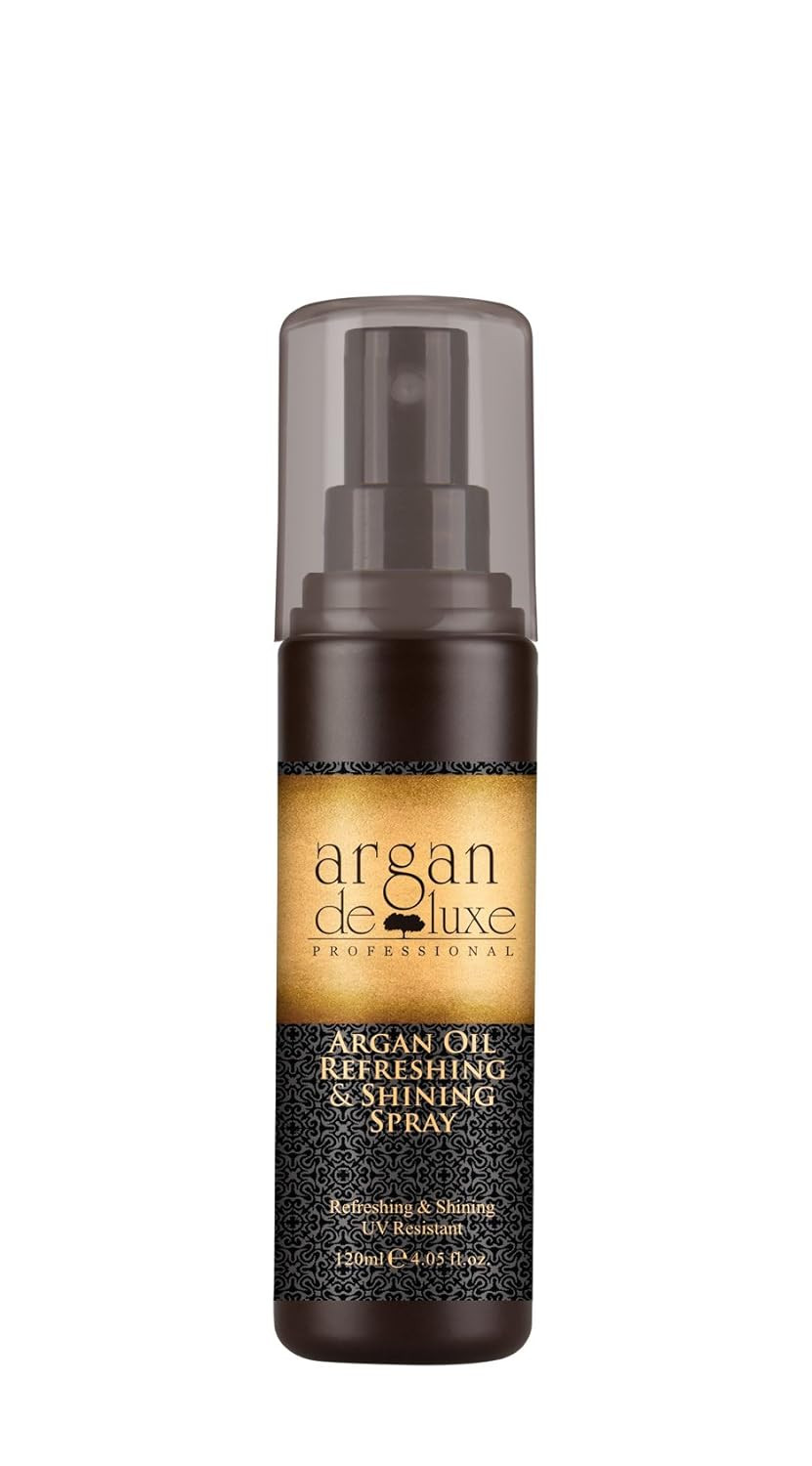 Argan Oil Refreshing & Shine Spray With Static, Frizz, And Split End Control-Thermal Damage Protector For All Hair Types 4Fl Oz