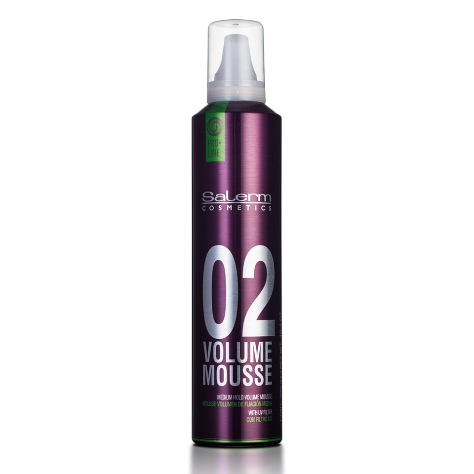 Salerm - Volume Mousse - Pro Line Volume Mousse - 405 Ml - For Fine Hair - With Hyaluronic Acid - Improves Hair Hydration And Elasticity - Preserves And Prolongs Color Duration