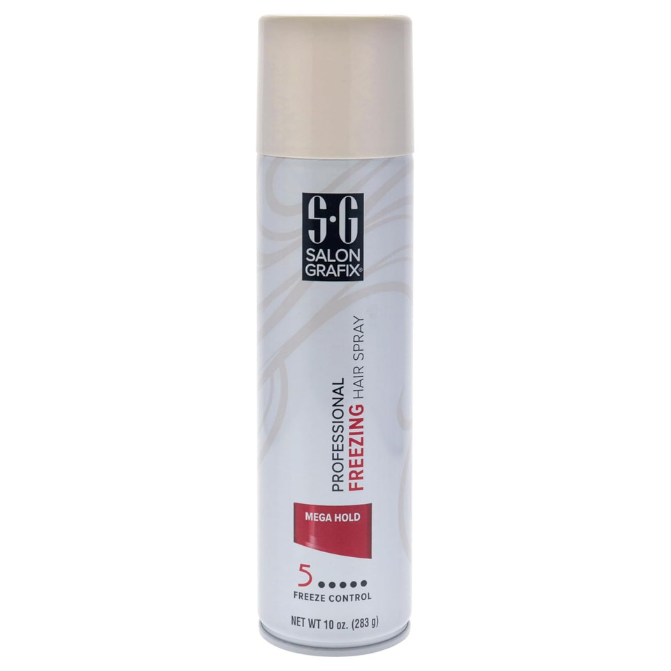 Salon Grafix Freezing Hairspray  Unscented Mega Hold, Control And Fast Drying Formula For The Ultimate In Hold And Shine - Salon-Quality Hair Spray For Dramatic Styles And Adding Volume To Your Hair