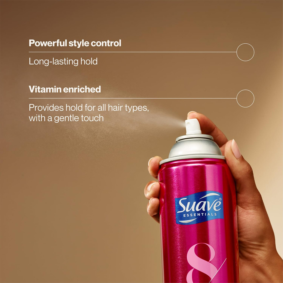 Suave+ Hairspray Max Hold Variety 2-Pack, Unscented & Scented Formulas  Aerosol Hairspray, 11 Oz Ea