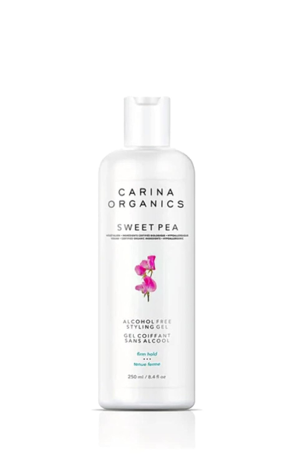 Ybw Carina Organics Sweet Pea Alcohol Free Styling Gel Firm Hold - 250Ml / 8.4 Fl Oz