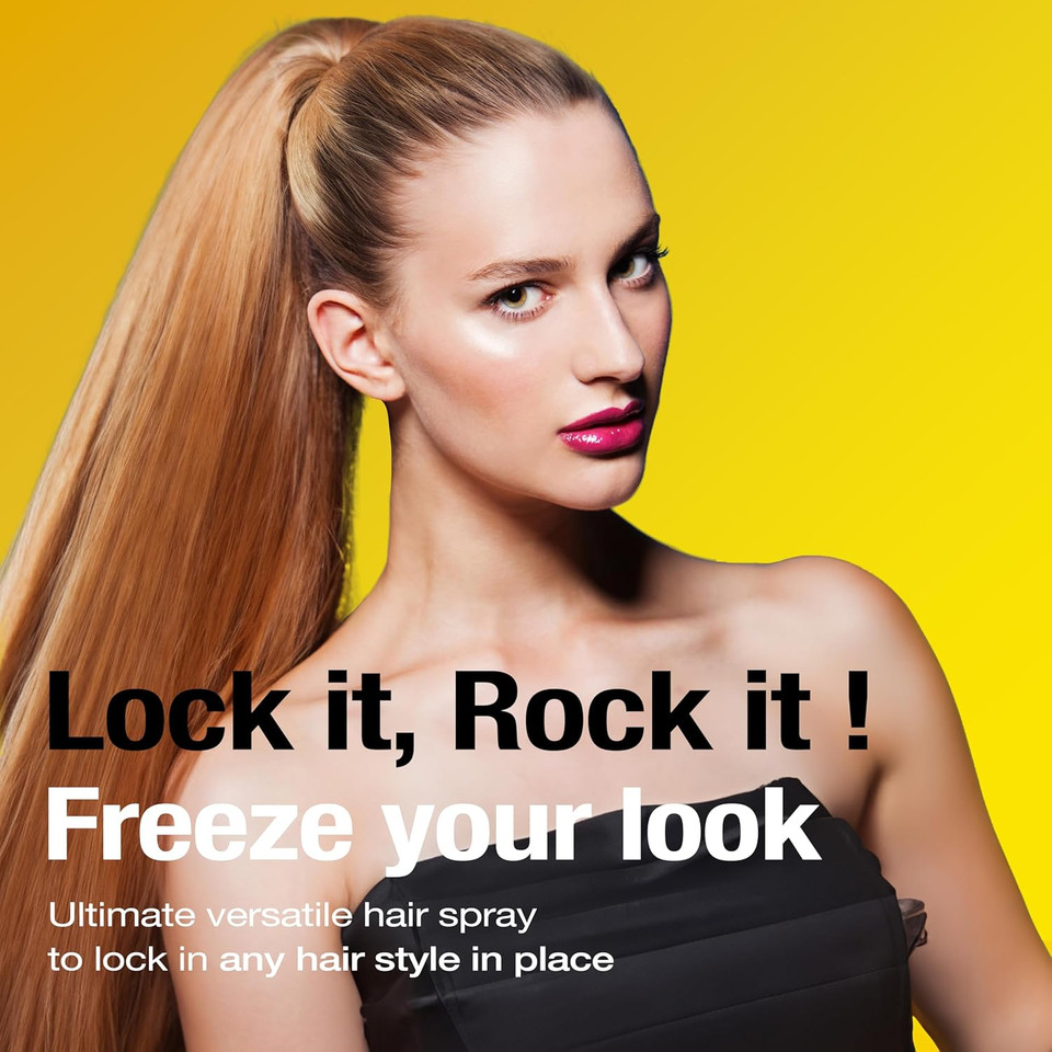 Ebin New York Wonder Ponytail Bond Freeze Spray Extra Mega Hold - Fine Hair 8Oz/ 245Ml | Long Lasting Hold, 24-Hour Frizz Control, Shine Enhancing, Fast-Drying, Lightweight, All Hair Types