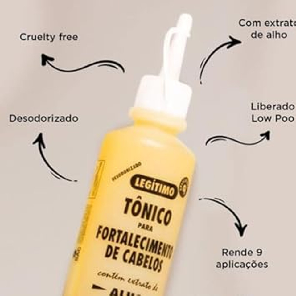 Tonico Para Fortalecimento De Cabelos (Hair Tonic With Garlic Extract) 100Ml