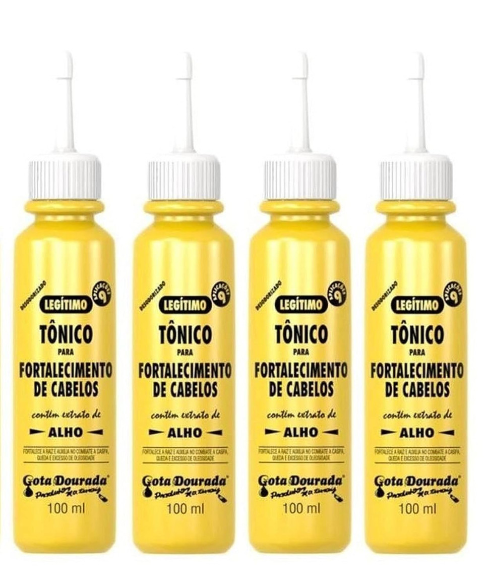 Tonico Para Fortalecimento De Cabelos (Hair Tonic With Garlic Extract) 30Ml Pack04 Tonico Para Fortalecimento De Cabelos (Hair Tonic With Garlic Extract) 30Ml Pack04