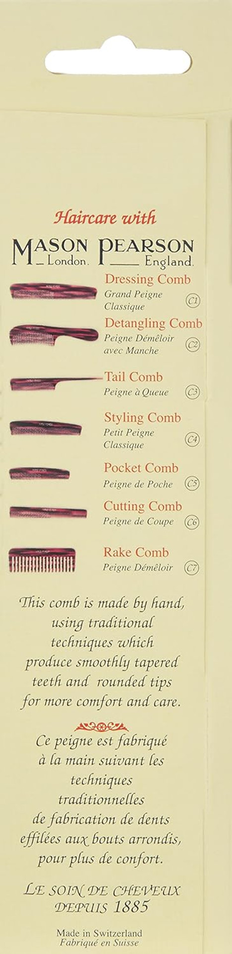 Mason Pearson Tail Comb, 0.1 Lb