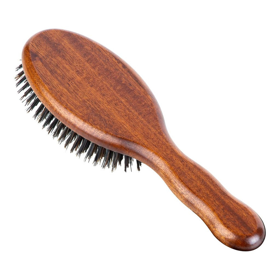 Acca Kappa Classic Oval Hair Brush Pure Boar Bristles Kotibé Wood Polishing Detangler For Men And Women Acca Kappa Classic Oval Hair Brush Pure Boar Bristles Kotibé Wood Polishing Detangler For Men And Women