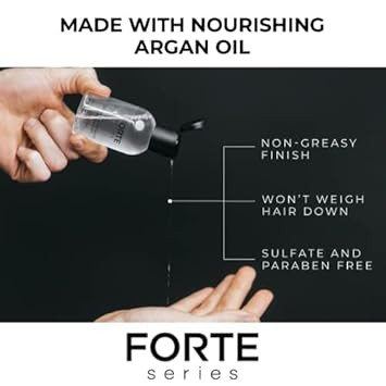 Alex Costa Hydrating Argan Oil Daily Hair Serum By Forte Series Sulfate Free Argan Hair Oil For Men Hair Serum For Dry Damaged Hair, For Styling Hair (75 Ml / 2.5 Oz)