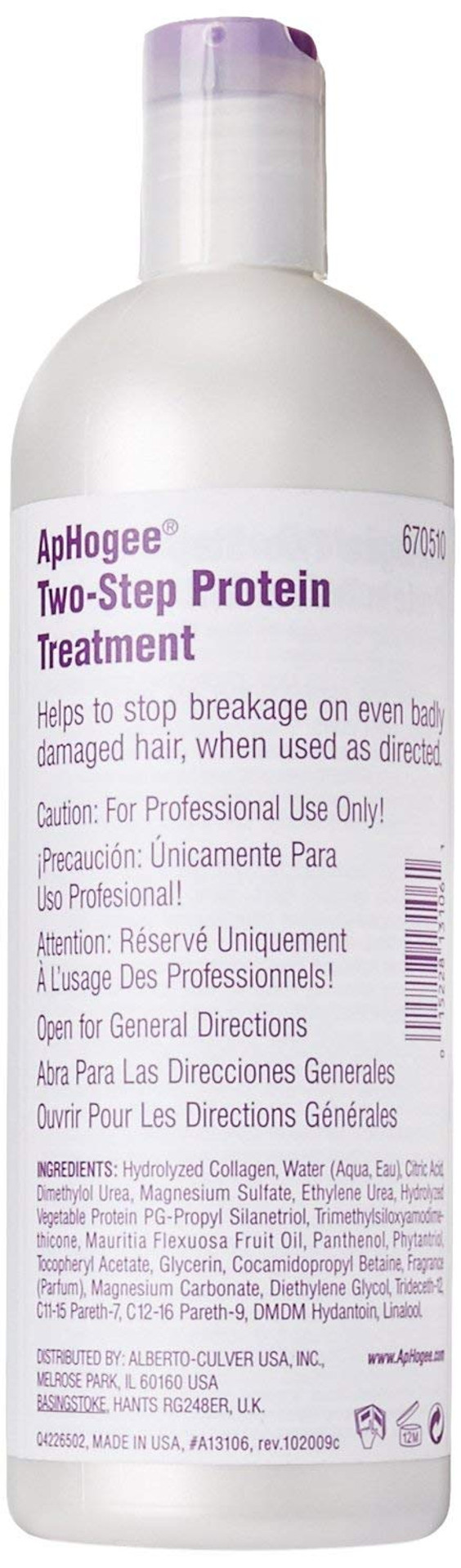 Aphogee Two-Step Treatment Protein For Damaged Hair 16 Oz