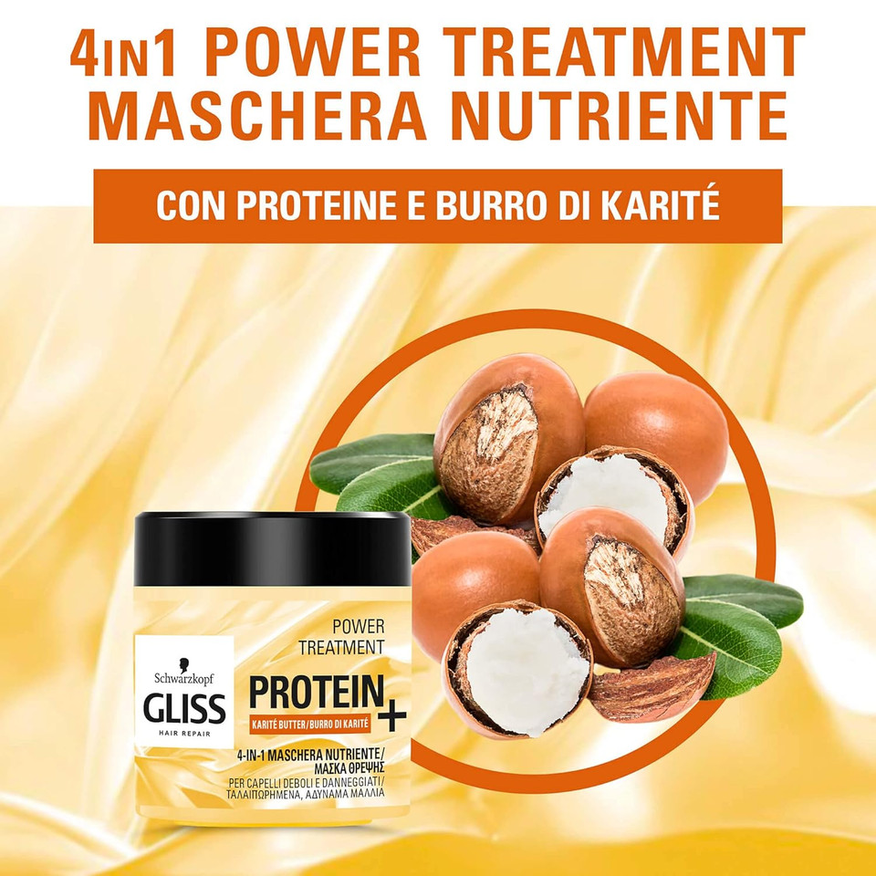 Schwarzkopf Gliss 4-In-1 Mask Mask With Protein And Shea Butter 400Ml
