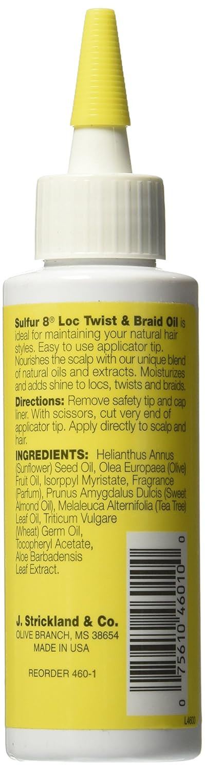 Sulfur 8 Loc Twist And Braid Oil, 4 Ounce