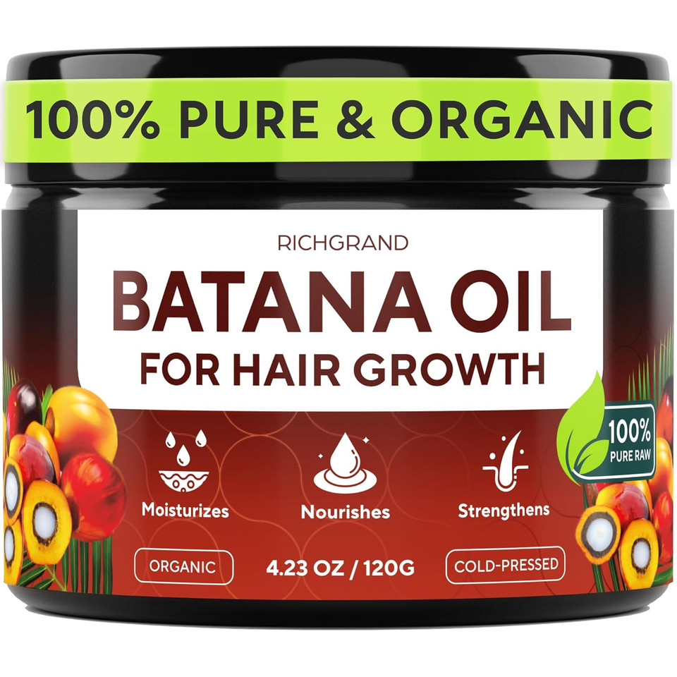 Batana Oil For Hair Growth - 100% Raw & Organic Dr Sebi Batana Oil - Cold-Pressed & Pure Unrefined Batana Hair Mask For Women & Men - Enhances Hair Thickness, Prevents Loss, Repairs Split Ends Batana Oil For Hair Growth - 100% Raw & Organic Dr Sebi Batana Oil - Cold-Pressed & Pure Unrefined Batana Hair Mask For Women & Men - Enhances Hair Thickness, Prevents Loss, Repairs Split Ends