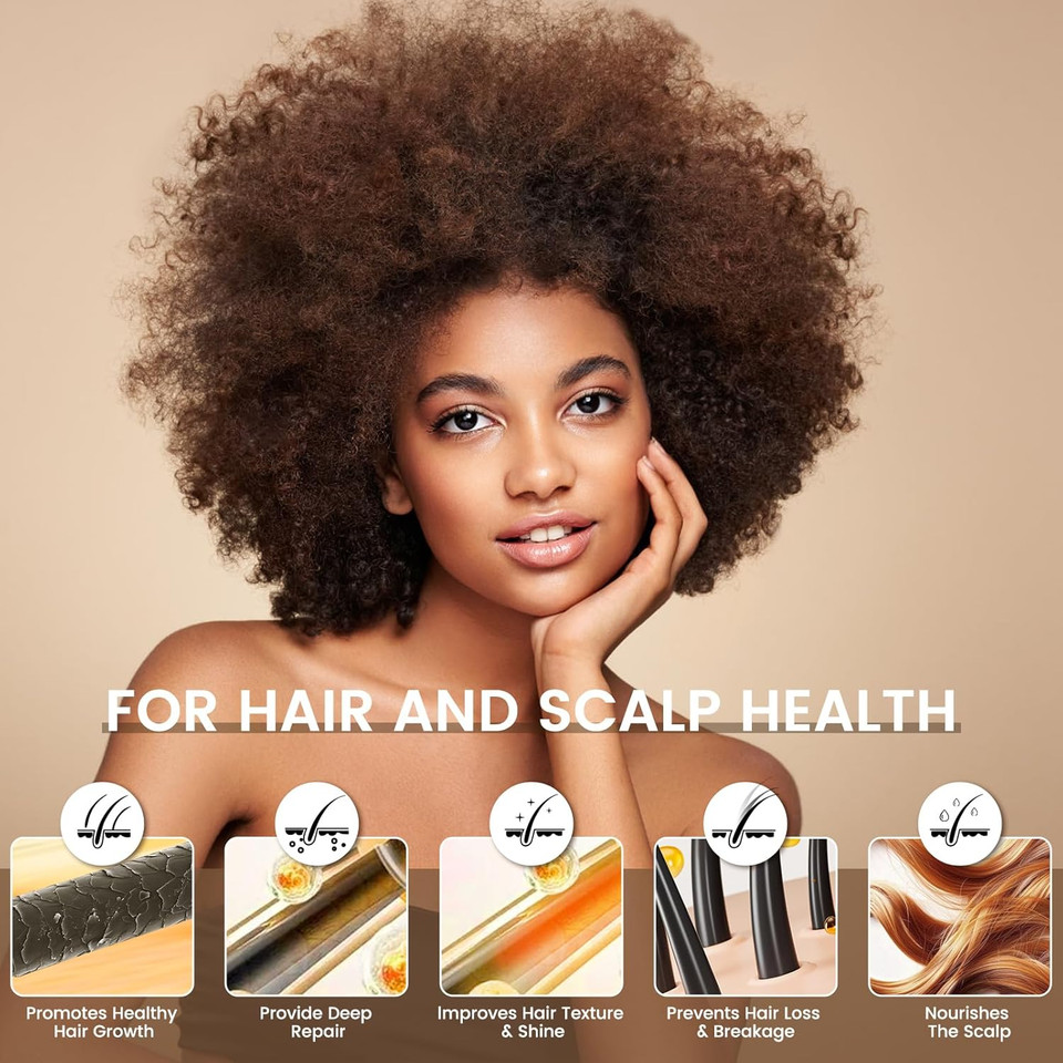 Batana Oil For Hair Growth -100% Pure & Natural Cold Pressed Hair Oil - Made In Usa - For Hydrating & Repairing Dry, Stimulates Hair Growth, Moisturizes Hair & Scalp, Prevents Split Ends - 2 Fl Oz