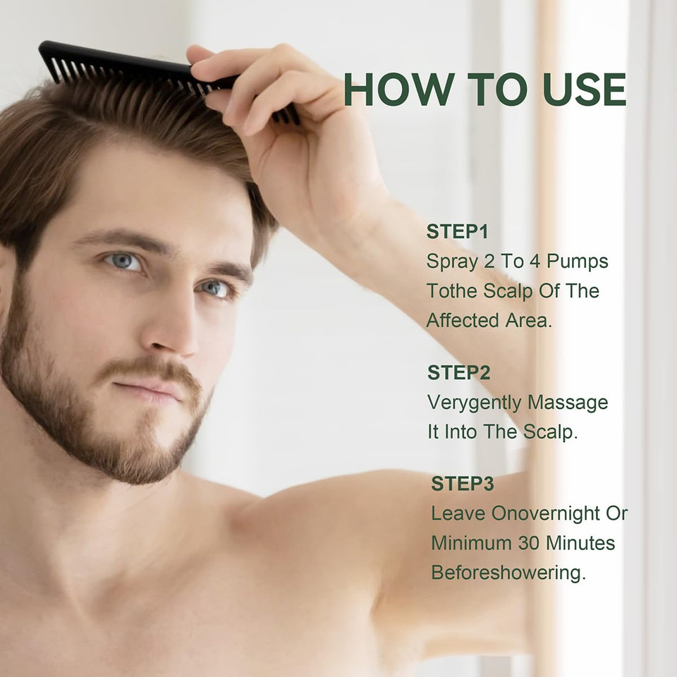 Rosemary Oil Hair Growth Spray For Hair Loss Treatments, Batana Oil For Hair Regrowth With Natural Rice Water+Biotin, Hair Growth Serum Spray Hair Thickening For Men And Women