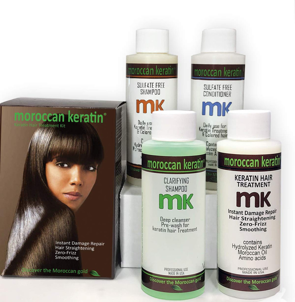 Brazilian Keratin Hair Treatment Blowout Straightening Product Professional Grade Natural Organic Looking Results At Home Or Salon