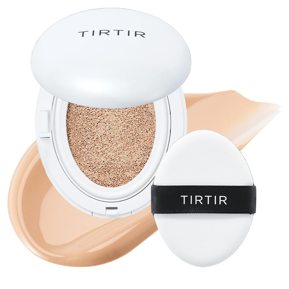Tirtir My Glow Cream Cushion | Natural Coverage, Hydrating, Dewy, Glow Finish, 24-Hours Long Lasting, Moisture Barrier, Korean Cushion, Mini (0.15 Oz.), 21N Ivory21N Ivory