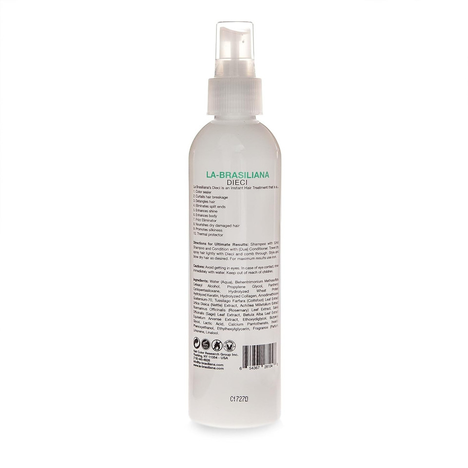 La-Brasiliana Dieci All-In-One Instant Hair Treatment - 8.45 Fl.Oz