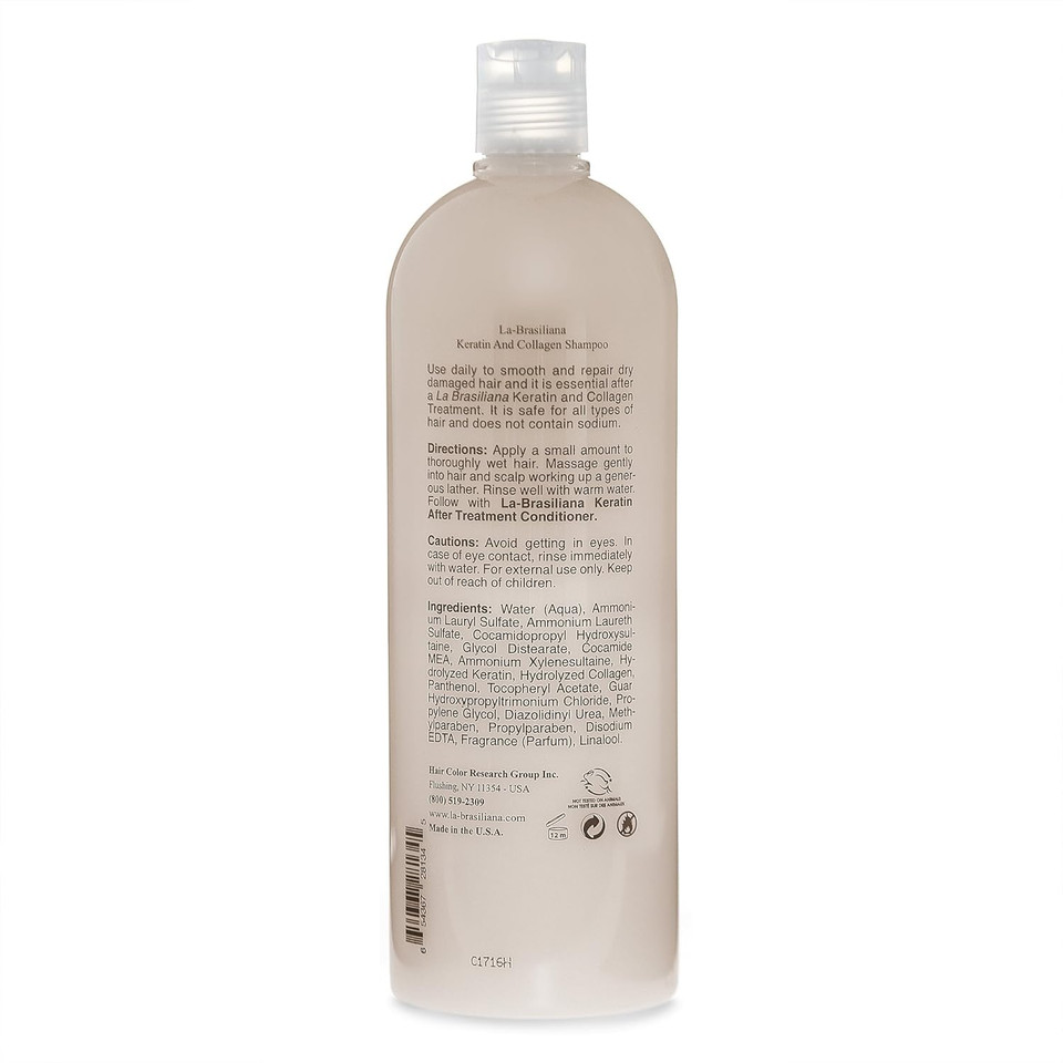 La-Brasiliana Uno Keratin And Collagen Shampoo, 16.9 Fl.Oz