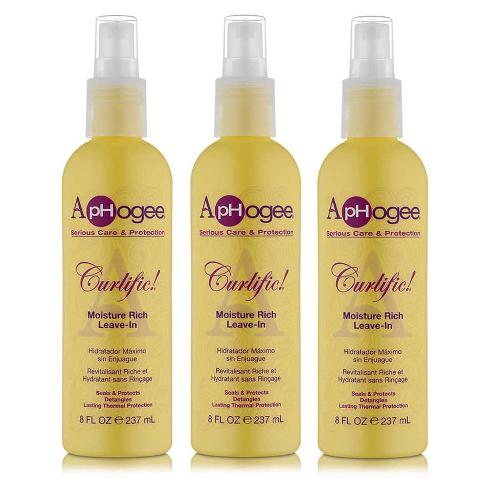 Aphogee Curlific Moisture Rich Leave-In 8Oz 3Pck