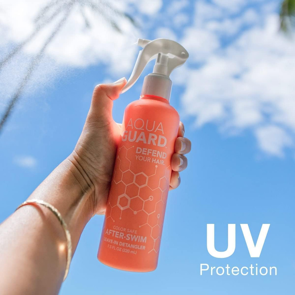 Aqua Guard After-Swim Uv Leave-In Detangler - Detangles, Softens & Shields Hair From Uv Rays - Paraben & Gluten Free, Vegan, Color Safe, Leaping Bunny Certified (2-Pack)