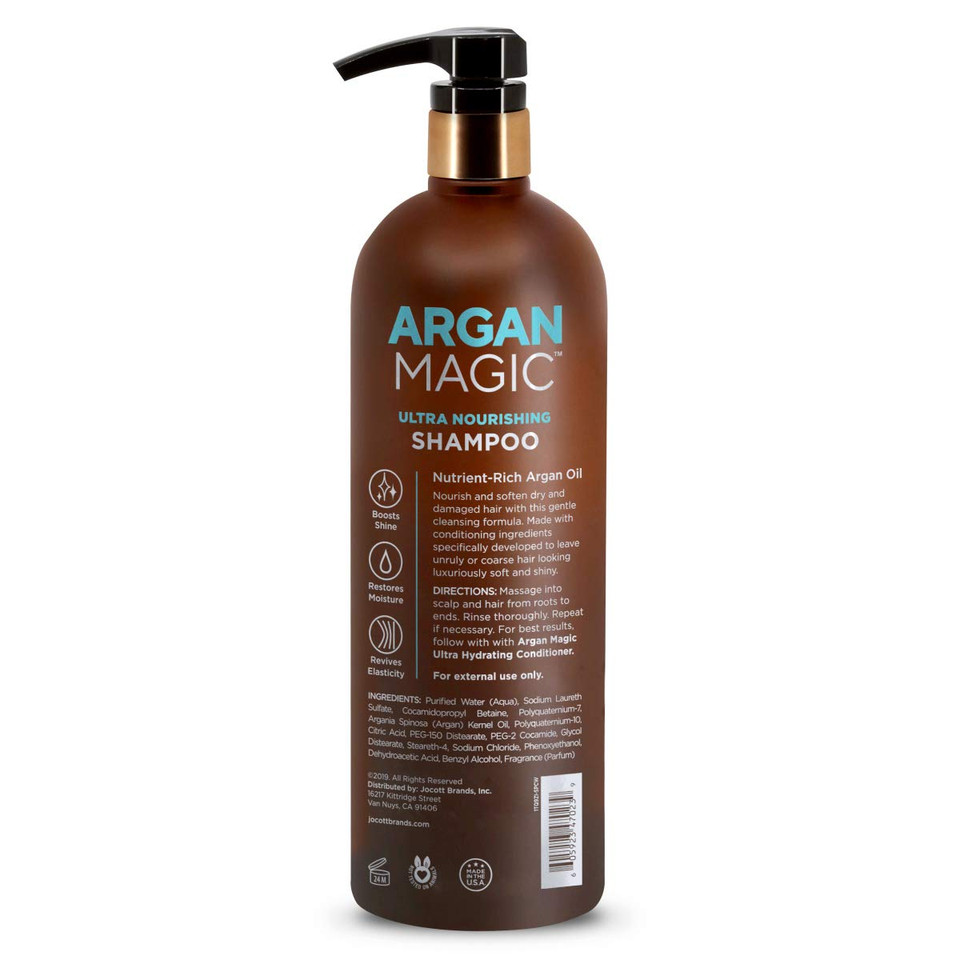 Argan Magic Ultra Nourishing Shampoo - Argan Oil And Antioxidants To Nourish And Restore Damaged And Over-Processed Hair Types | Made In Usa, Paraben Free, Cruelty Free (1 Liter)