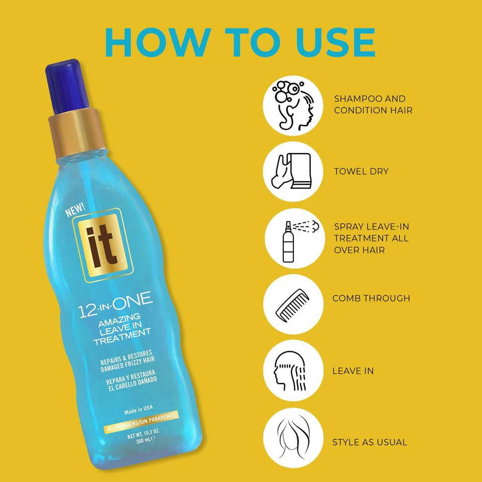 12-In-One Amazing Leave-In Hair Treatment Spray - Infused With Abyssinian Oil To Hydrate Smooth And Nourish Hair - Conditioner Spray Strengthens And Protects Dry & Damaged Hair