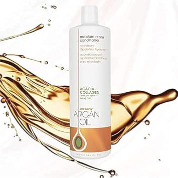 One 'N Only Argan Oil Moisture Repair Conditioner, Helps Detangle And Smooth Damaged Hair Cuticle To Improve Structure, Improves Shine And Manageability, 12 Fl. Oz