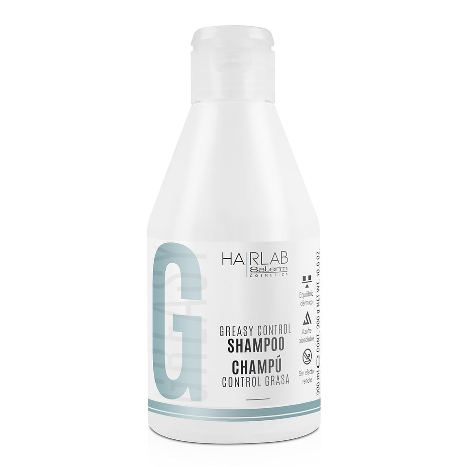 Salerm - Shampoo For Oily Hair - Greasy Control Hair Lab - 300 Ml - Helps Cleanse And Refresh Hair - Supports A Fresh And Lightweight Feel - Paraben-Free