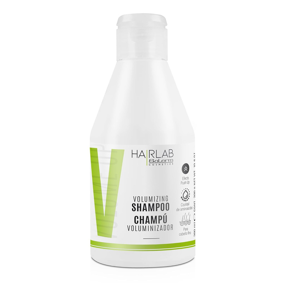 Salerm - Volume Shampoo - Hair Lab - 300 Ml - With Energizing Caffeine - For Fine And Flat Hair - Adds Body And Texture To Hair - Gentle Cleanse - Paraben-Free