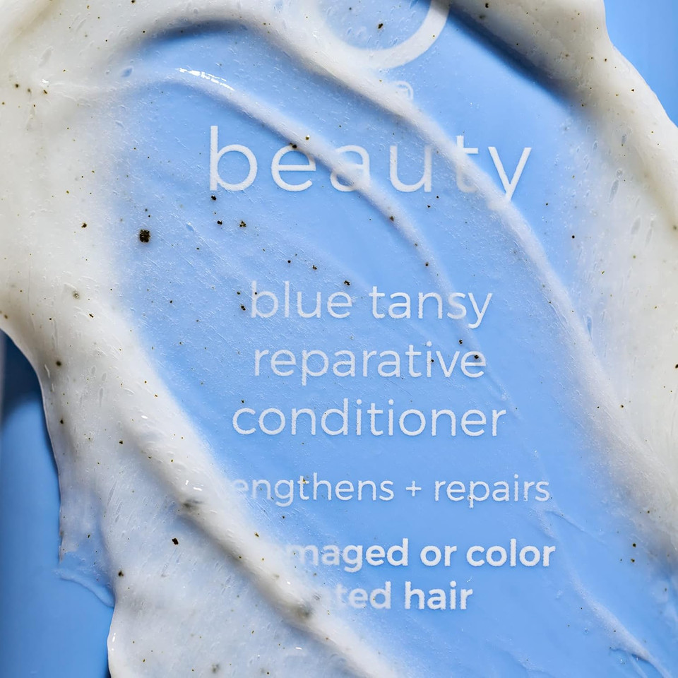 Adwoa Beauty Blue Tansy Reparative Conditioner With Spirulina, Bamboo & Horsetail Extracts. Strengthen + Prevent Breakage, Boost Shine And Improve Elasticity. For Kinky, Coily + Curly Hair - 3.3 Oz