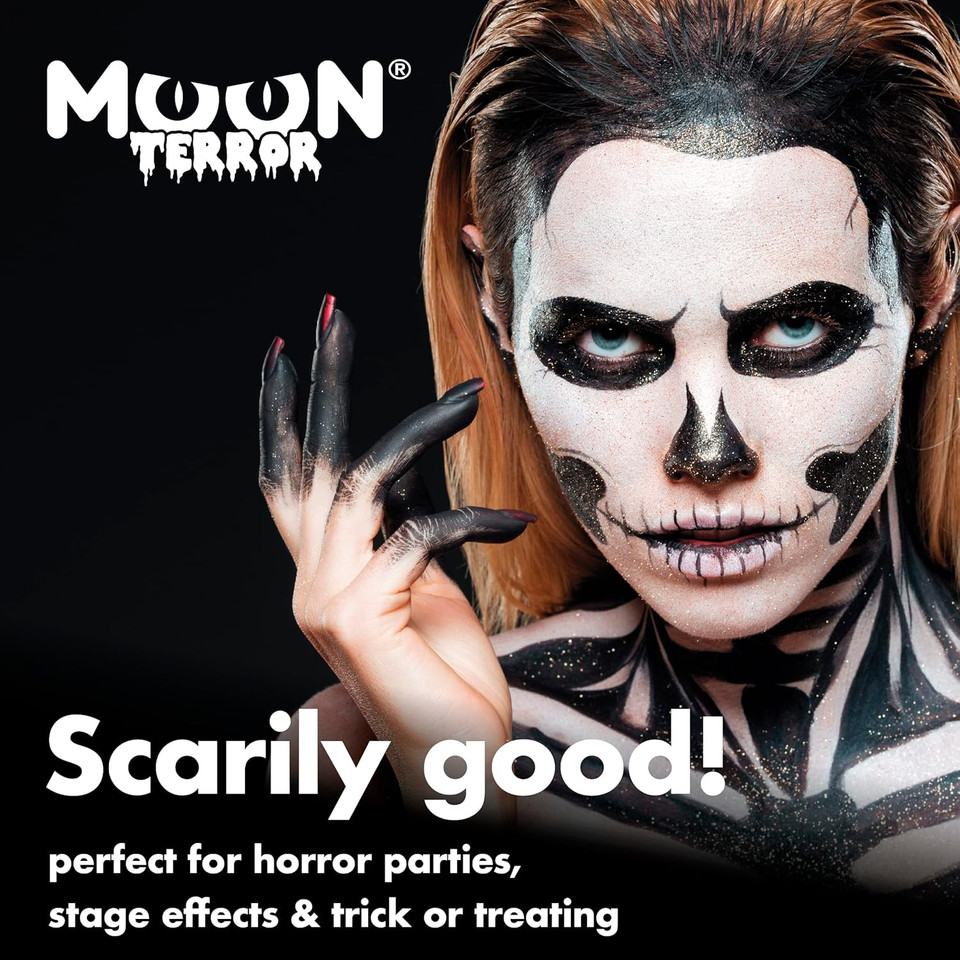 Halloween Face Paint Body Paint By Moon Terror - Set Of 4 - Sfx Make Up, Special Effects Make Up - 0.40Fl Oz