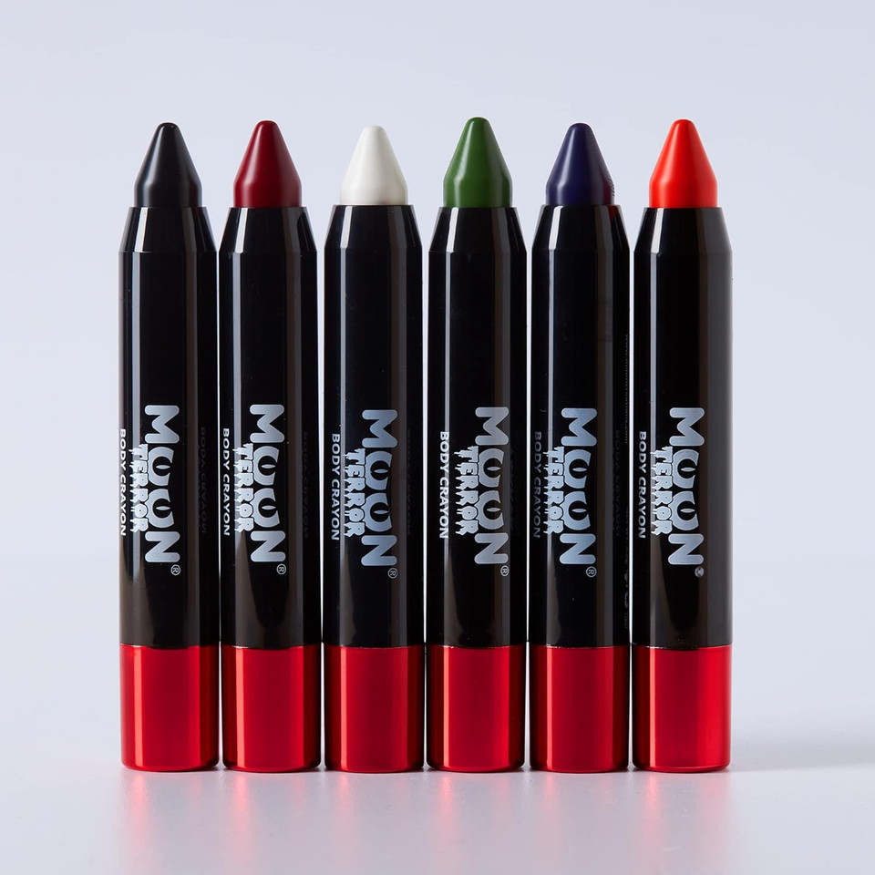 Halloween Face Paint Stick Body Crayon By Moon Terror, Sfx Make Up - Blood Red - Special Effects Make Up - 0.12Oz