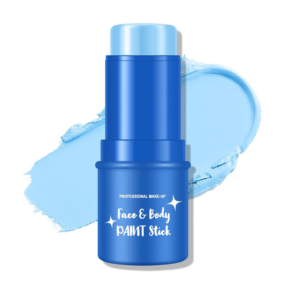 Kyda Black Body Paint Stick, Eye Black Stick For Sports, Body Paint Stick For Adults And Kids, Halloween Skeleton Goths Zombie Cosplay Sfx Makeup, Clown Black Stick