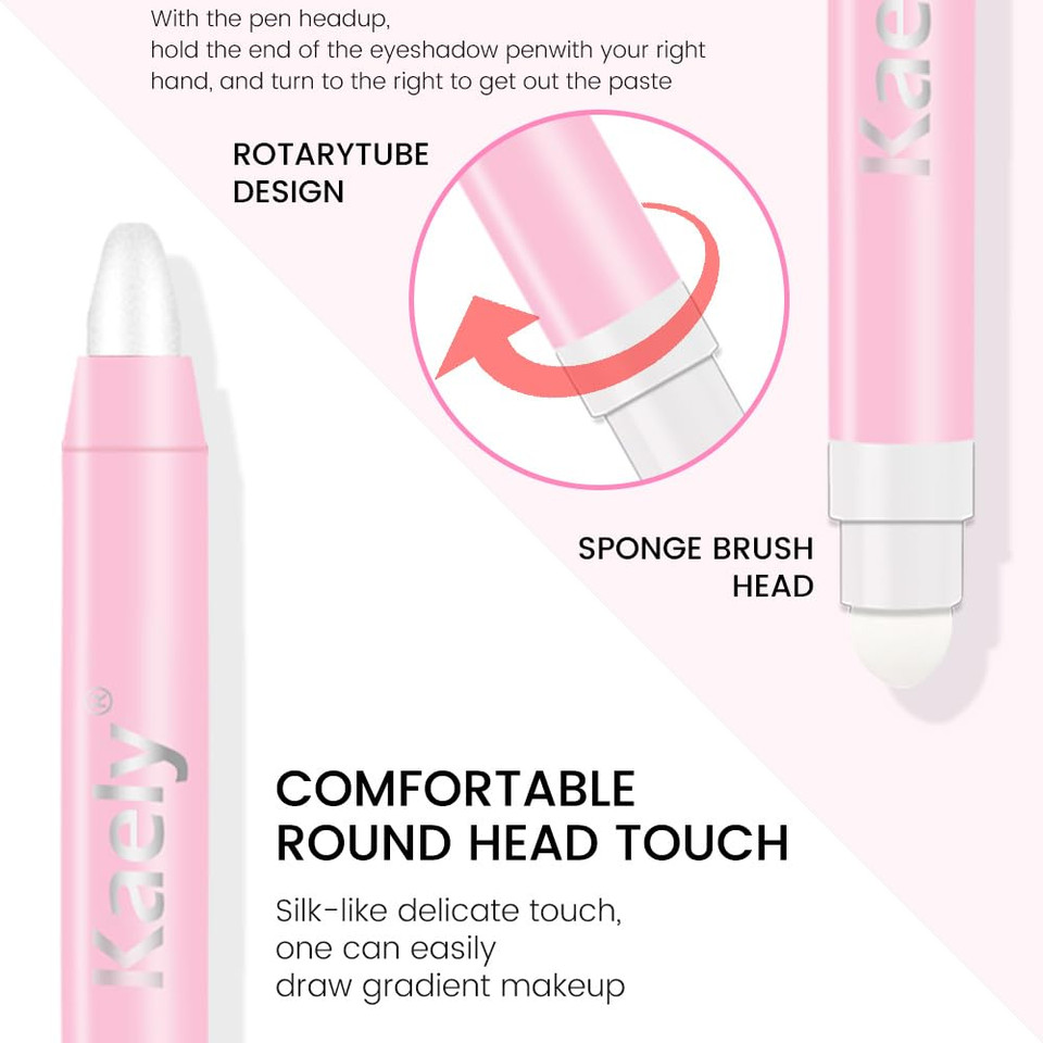 Kaely 2In1 Cream Eye Shadow Brightener Sticks For Eyes, Pencil Eyeshadow Applicator Stick Waterproof Pigmented, Eye Shadow Palette Highlighter Makeup, Sombras Para Ojos, 09 Violet Shimmer Kaely 2In1 Cream Eye Shadow Brightener Sticks For Eyes, Pencil Eyeshadow Applicator Stick Waterproof Pigmented, Eye Shadow Palette Highlighter Makeup, Sombras Para Ojos, 09 Violet Shimmer