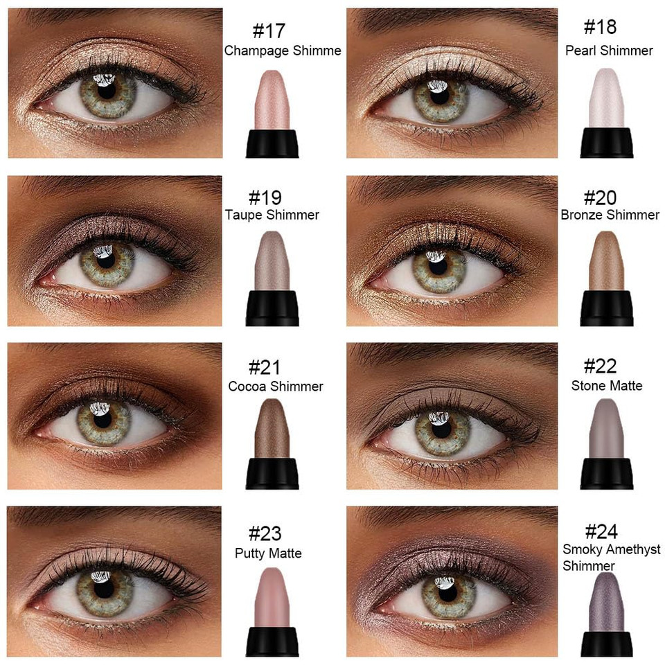 Kaely 2Pcs Cream Eyeshadow Sticks Set For Eyes Waterproof,Purple Shimmer Eye Shadow Stick Pencil Pen Bulk Sombras En Crema Para Ojos 33+33