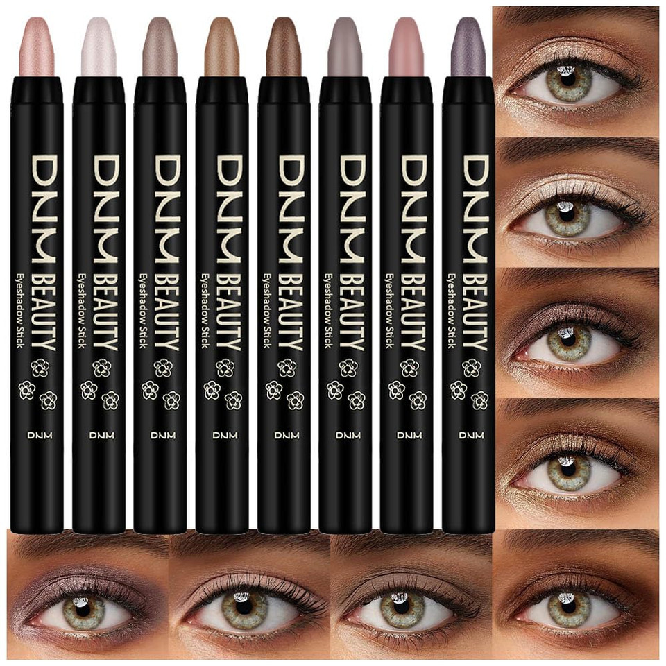 Kaely 2Pcs Cream Eyeshadow Sticks Set For Eyes Waterproof,Sand Shimmer & Orchid Shimmer Matte Eye Shadow Stick Pencil Pen Bulk Sombras En Crema Para Ojos 25+26