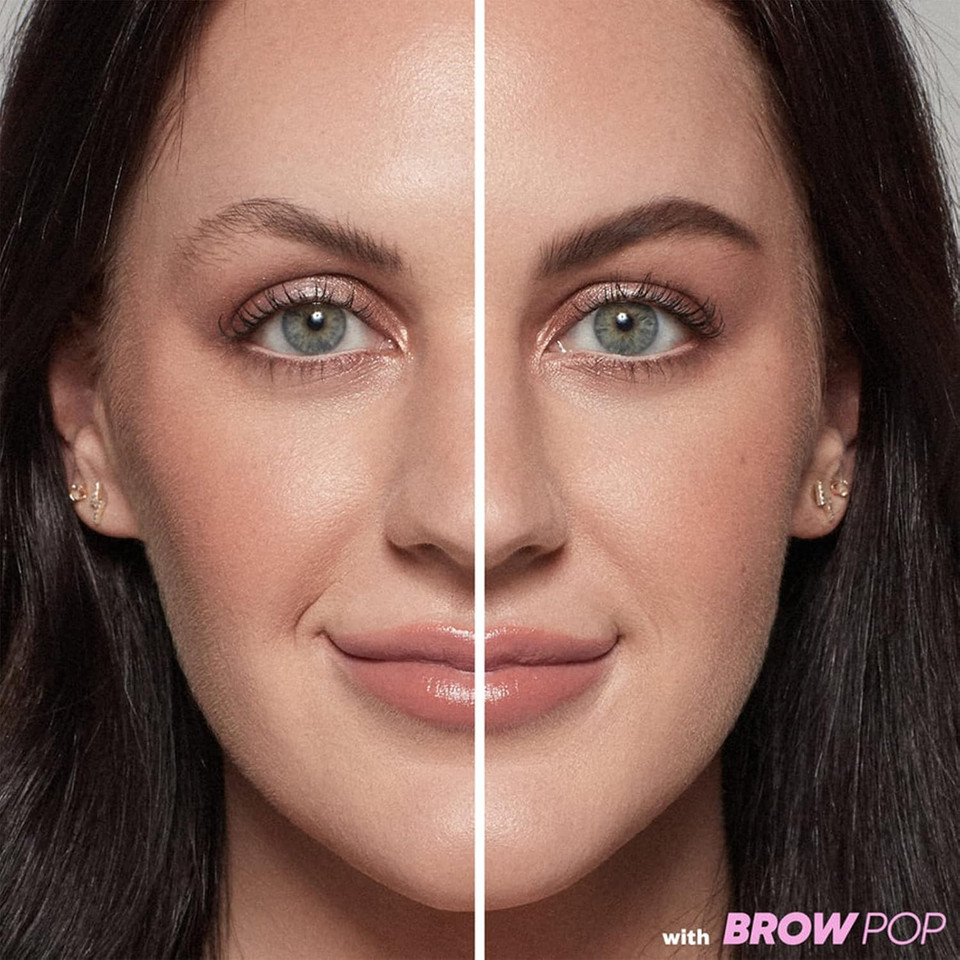 Kosas Brow Pop - Longwear Eyebrow Makeup, Dual-Sided Defining Pencil With Castor Oil For Soft, Natural Look Of Real Hair - Dark Brown