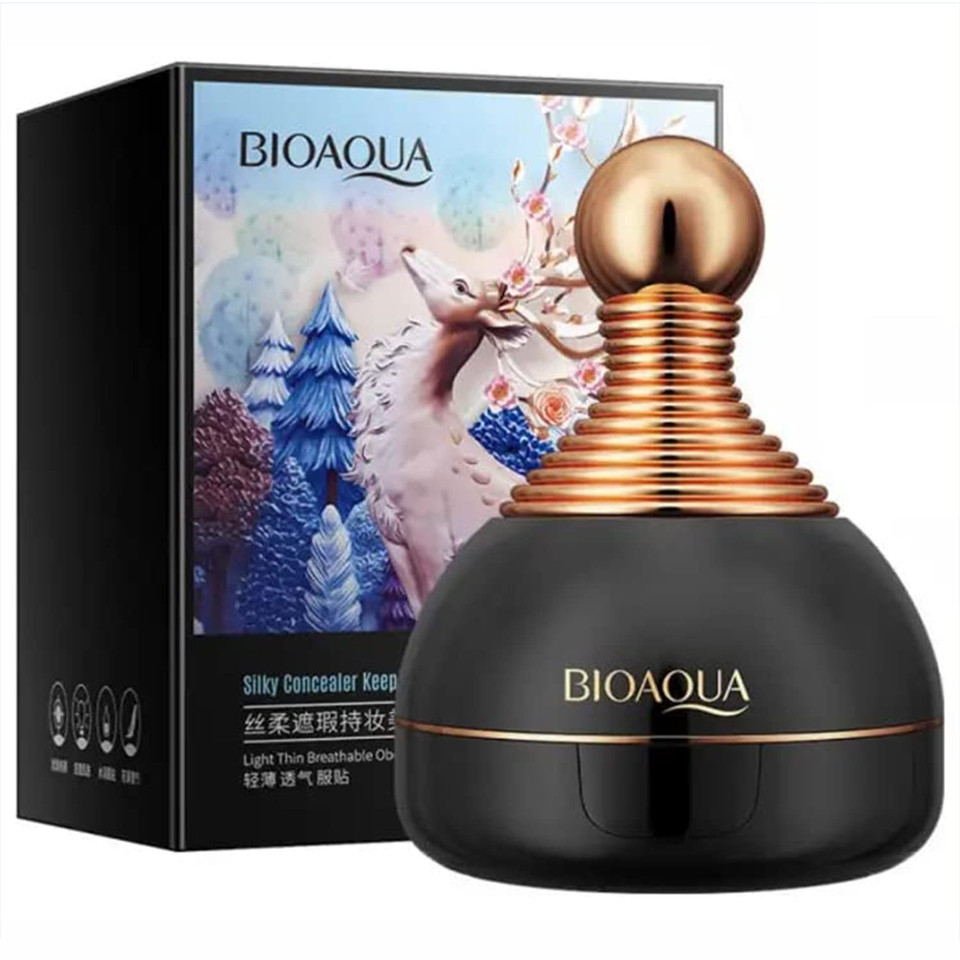 Bioaqua Silky Concealer Keeping Beauty Cream Smooth Delicate Light Breathable Refreshing Moisturizing Pre-Makeup Primer 2 Colors 15G (Ivory White Color (804))Ivory White Color (804)