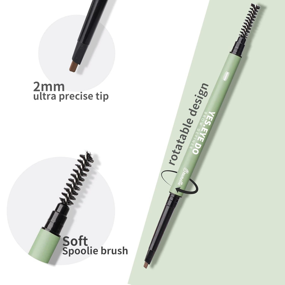 Medium Brown Eyebrow Pencil, Ultra Slim Eyebrow Pencil Brown Long Lasting, Waterproof Micro Fine Triangle Tip Double Head Brow Sculptor For Natural Makeup Look, Chestnut, Yes.Eye Do Medium Brown Eyebrow Pencil, Ultra Slim Eyebrow Pencil Brown Long Lasting, Waterproof Micro Fine Triangle Tip Double Head Brow Sculptor For Natural Makeup Look, Chestnut, Yes.Eye Do