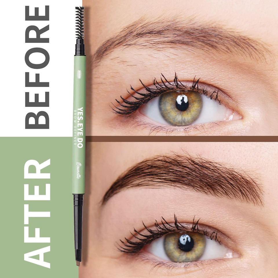 Auburn Eyebrow Pencil, Ultra Slim Red Eyebrow Pencil Definer Long Lasting, Micro Fine Triangle Tip Double Head Brow Sculptor For Natural Eye Brow Lamination Makeup Look, Auburn, Yes.Eye Do