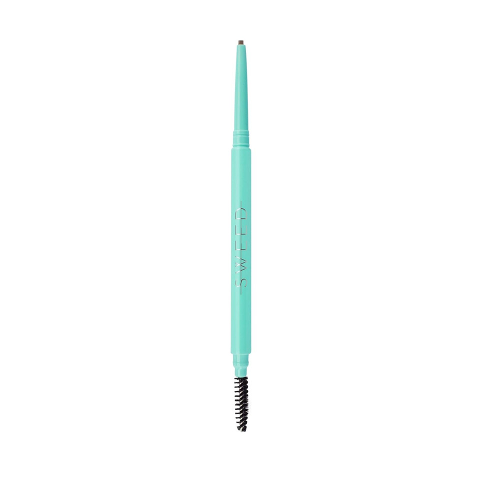 Sweed - Brow Pencil | Twist-Up, Non-Sharpen Tip + Built-In Spoolie Brush | Vegan, Cruelty-Free, Clean Beauty (Medium Brown)