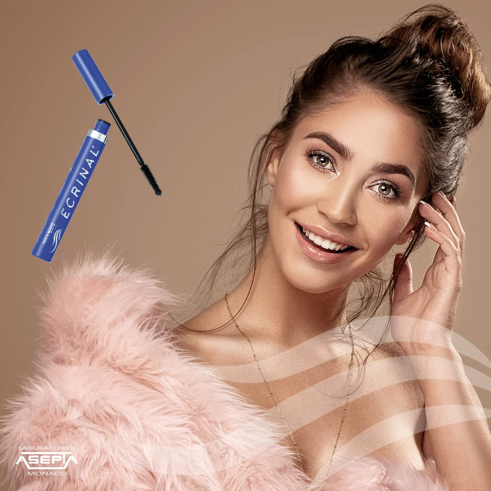 Ecrinal Strengthening Black Mascara With Anp2+ Ampoules - Fortifying, Hypoallergenic Mascara For Sensitive Eyes, Volume & Length, Stimulates Growth, Contact Lens Safe, 0.27 Oz