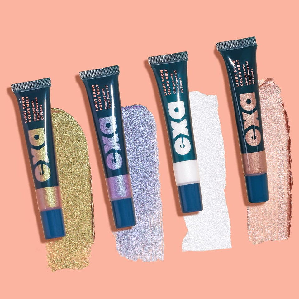 Exa Beauty - Natural Light Show Color Melt Sparkler For Eyes + Cheeks + Lips | Clean, Vegan, Cruelty-Free Makeup (Dear Diary - Rainbow Sparkle)