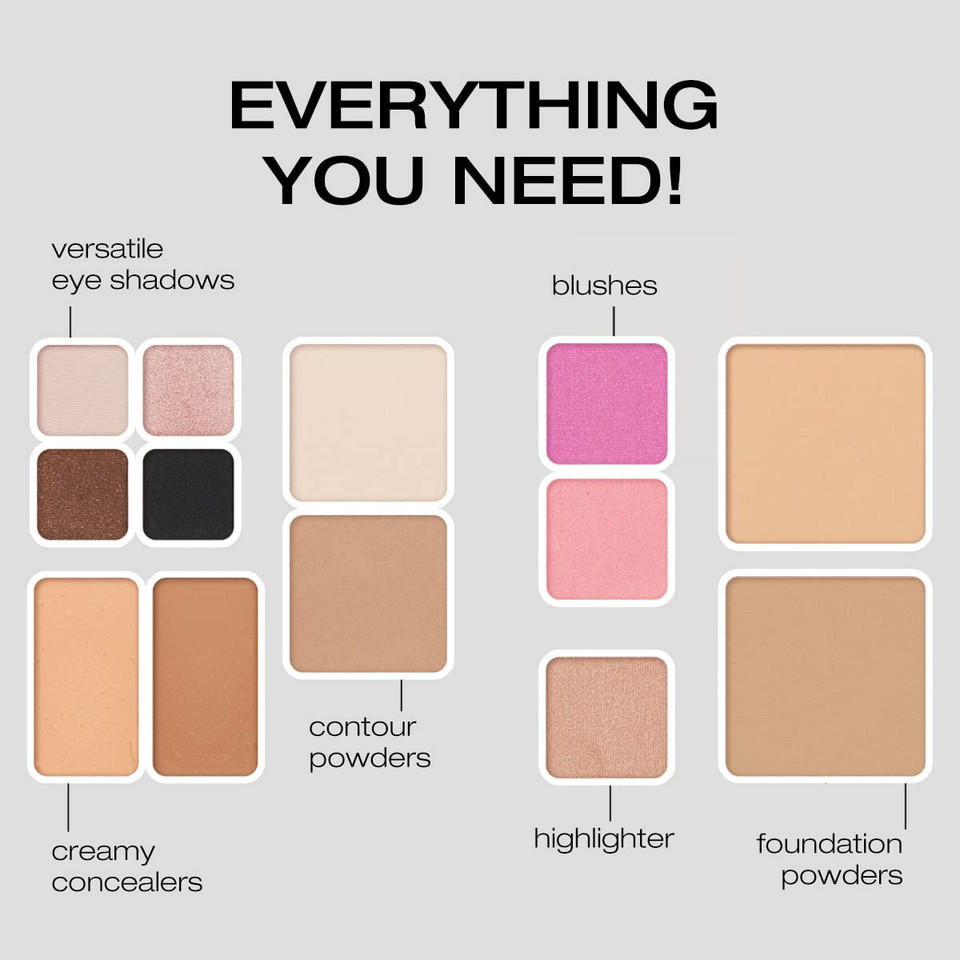 Woosh Beauty, Fold Out Face Original Makeup Palette, Travel, All In One, Neutral Cream & Powder (#2.5 Medium Tan) Woosh Beauty, Fold Out Face Original Makeup Palette, Travel, All In One, Neutral Cream & Powder (#2.5 Medium Tan)