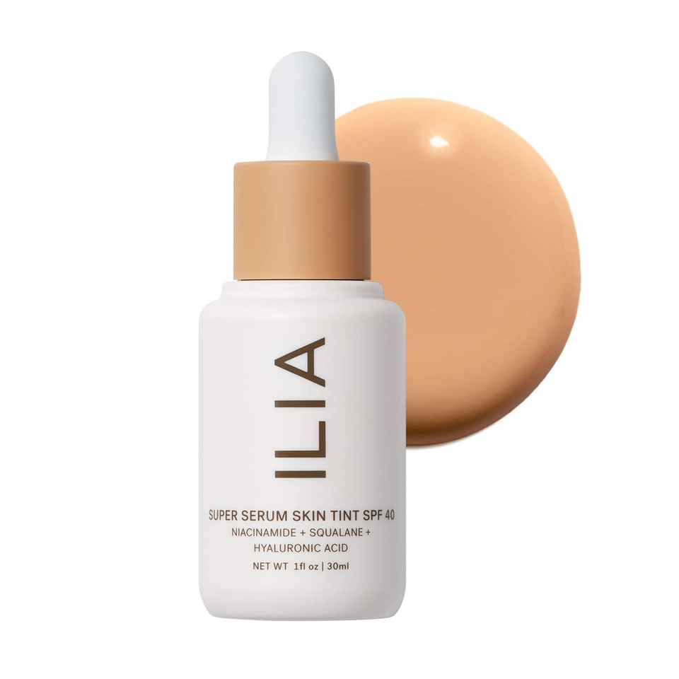 Ilia - Super Serum Skin Tint Spf 40 | Non-Comedogenic, Vegan, Lightweight To Help Against Blue Light, + Pollution While Hydrating, Smoothing, + Refining (Baikal St9.5, 1 Fl Oz | 30 Ml)