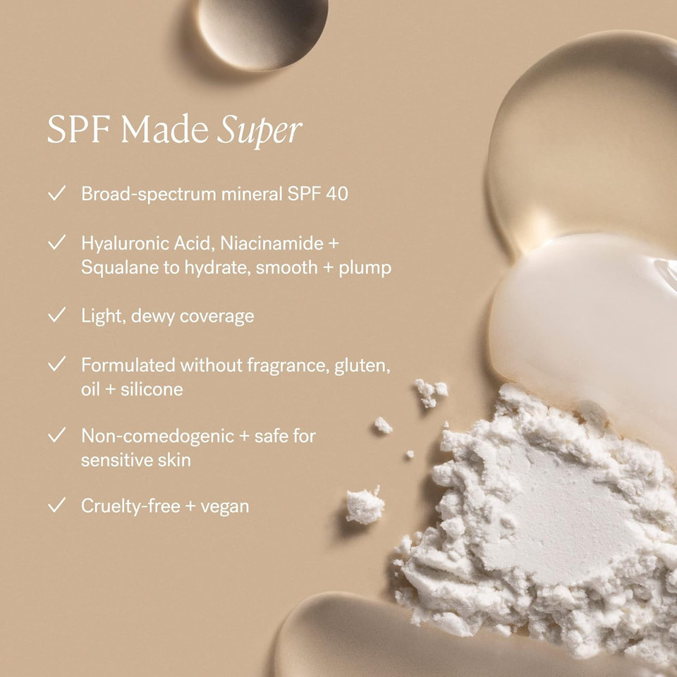 Ilia - Super Serum Skin Tint Spf 40 | Non-Comedogenic, Vegan, Lightweight To Help Against Blue Light, + Pollution While Hydrating, Smoothing, + Refining (Baikal St9.5, 1 Fl Oz | 30 Ml)