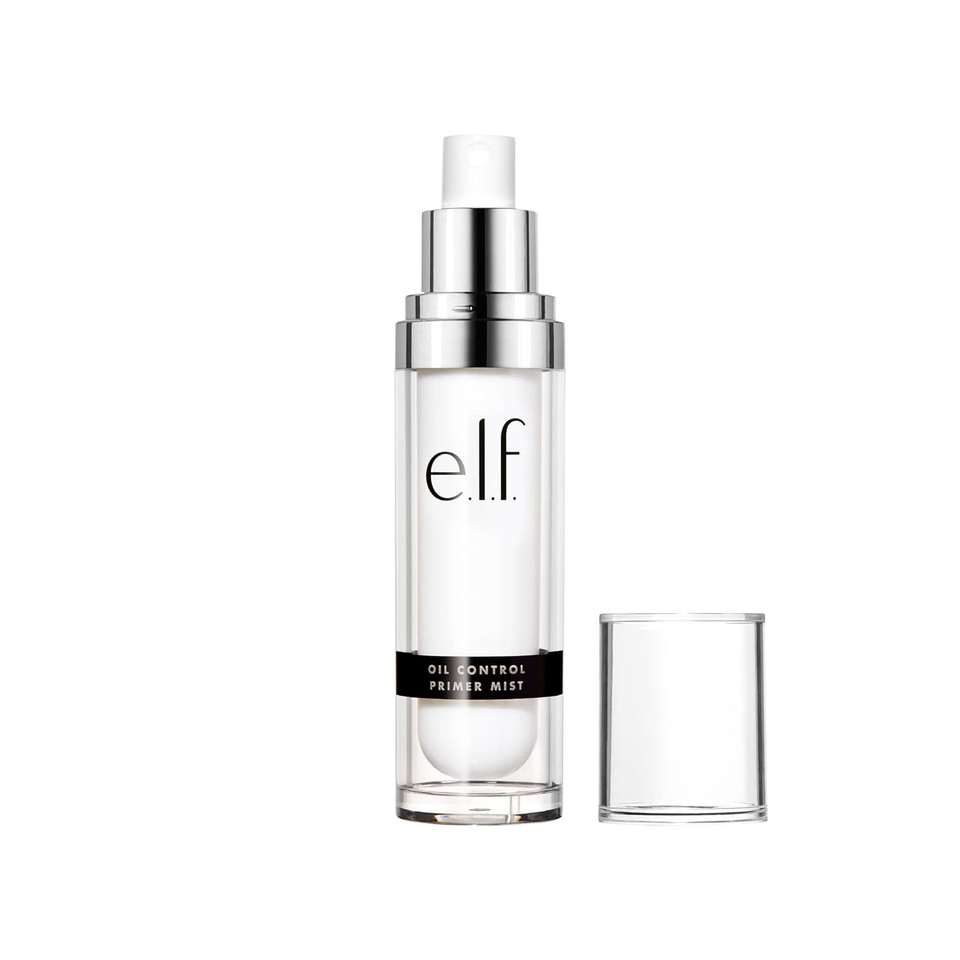 E.L.F., Oil Control Primer Mist, Water-Based, Mattifying, Lightweight, Hydrates, Preps, Balances Oil, Controls Shine, Enriched With Purified Water, Cucumber And Vitamin E, 1.01 Fl Oz